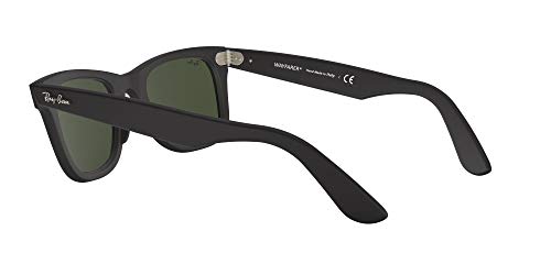 Ray-Ban Wayfarer WAYFARER-0RB2140F901S, Schwarz (Matte Black 901s), Talla Única (52) Unisex Adulto