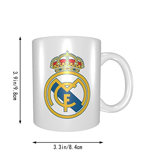 Real Madrid - Tazas de porcelana para café, té, cacao (11 onzas)