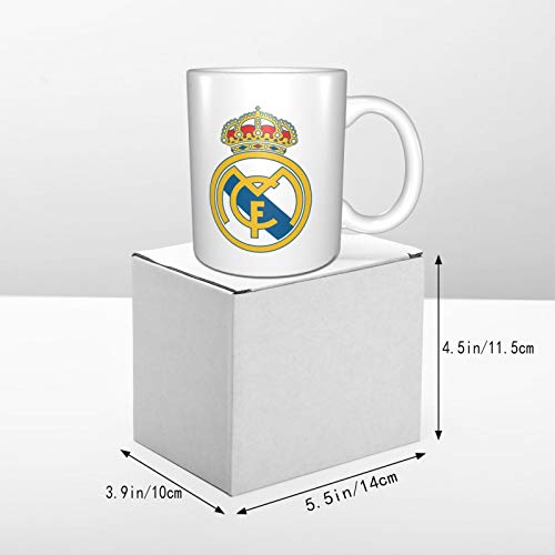 Real Madrid - Tazas de porcelana para café, té, cacao (11 onzas)