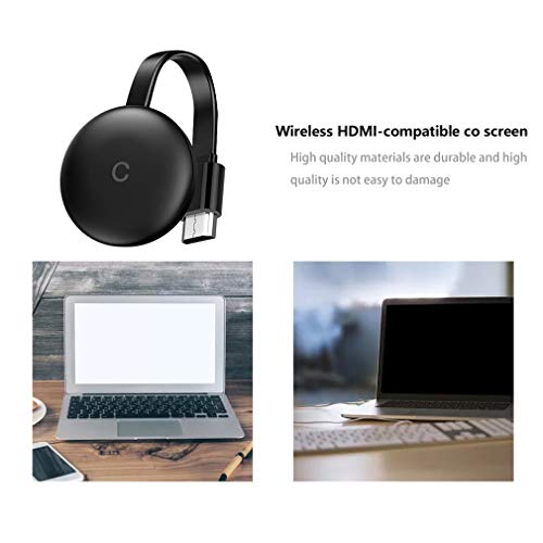 Receptor de Pantalla G12 WiFi Compatible con Hdmi para Dispositivo en Pantalla Pusher Cast Adaptador de Espejo de Pantalla para Miracast Airplay Dlna Black