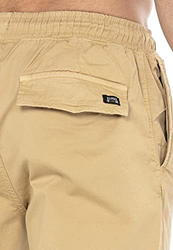 Redbridge Pantalón para Hombre Joggers Chino Algodón Marrón L