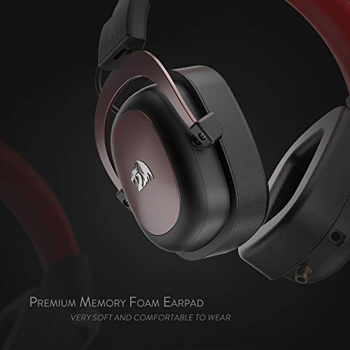 Redragon H510 Zeus 2 - Cascos Gaming - Audio de Alta Definición + Potentes Bajos - Cascos con Micrófono para PC, Móvil, PS4 - Sonido 7.1 + Software descargable