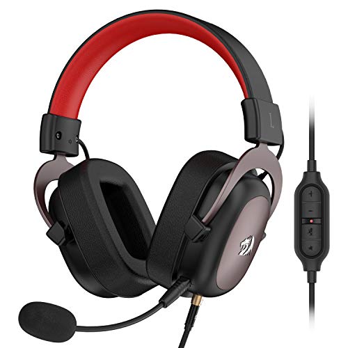 Redragon H510 Zeus 2 - Cascos Gaming - Audio de Alta Definición + Potentes Bajos - Cascos con Micrófono para PC, Móvil, PS4 - Sonido 7.1 + Software descargable