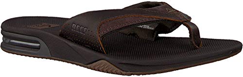 Reef Leather Fanning, Chanclas Hombre, Marron Oscuro, 36 EU