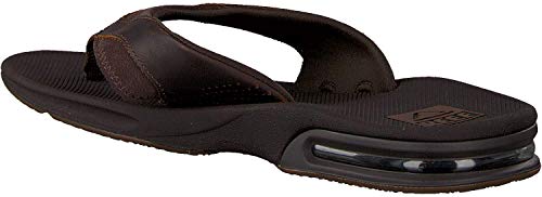 Reef Leather Fanning, Chanclas Hombre, Marron Oscuro, 36 EU