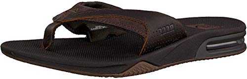 Reef Leather Fanning, Chanclas Hombre, Marron Oscuro, 36 EU