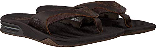 Reef Leather Fanning, Chanclas Hombre, Marron Oscuro, 36 EU