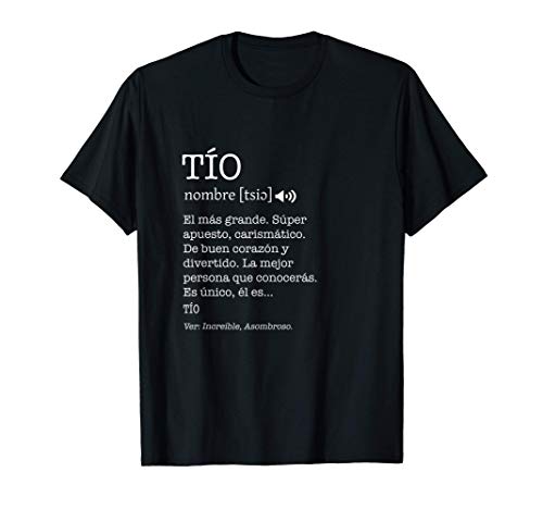 Regalo para Tío con Nombre Divertido Significado Familia Camiseta