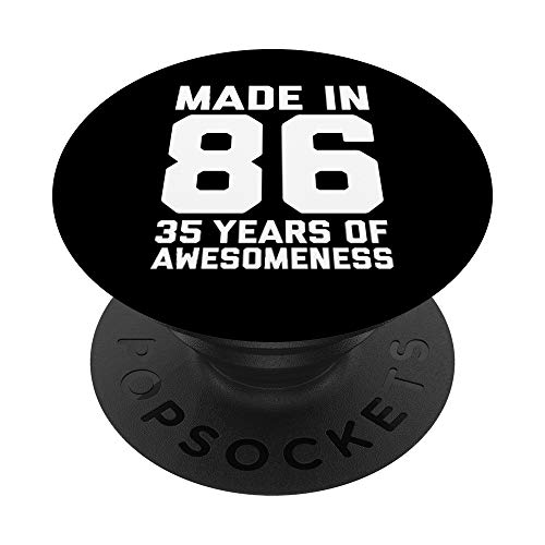 Regalos de 35 cumpleaños para él Hombres Edad 35 años Hijo PopSockets PopGrip: Agarre intercambiable para Teléfonos y Tabletas