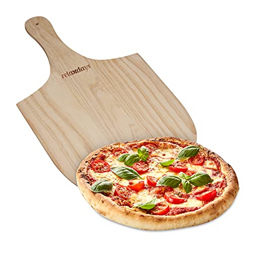 Relaxdays - Deslizador de Pizzas de Madera, Medidas: 1 x 30.5 x 54 cm, Peso: 0.5 Kg