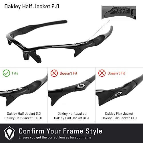 Revant Lentes de Repuesto Compatibles con Gafas de Sol Oakley Half Jacket 2.0, Polarizados, Negro Furtivo