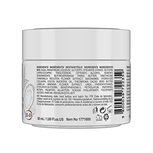 RevitaLAB - Crema hidratante antiarrugas de día y de noche con colágeno enriquecida con ácido hialurónico, superalimentos, vitaminas y un filtro UVA/UVB, franja de edad 30-45, 2x 50 ml