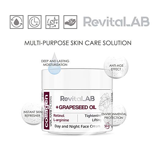 RevitaLAB Multipaquete de Crema Hidratante Antiarrugas de Día y de Noche, 2 x 50 ml