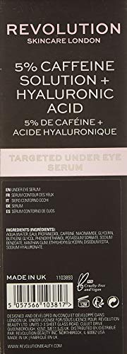 Revolution Skincare 1103817revolution Dirigido Bajo Los Ojos Suero - 5% De Cafeína, color Translucent