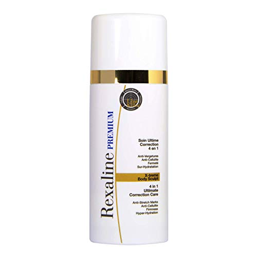 Rexaline - X-treme Body Sculpt - Tratamiento Ultimo De Corrección 4 En Corporal Antienvejecimiento Con Ácido Hialurónico - Crema Corporal - Crema Anti Celulitis Y Estrías - 50 Ml, Almond