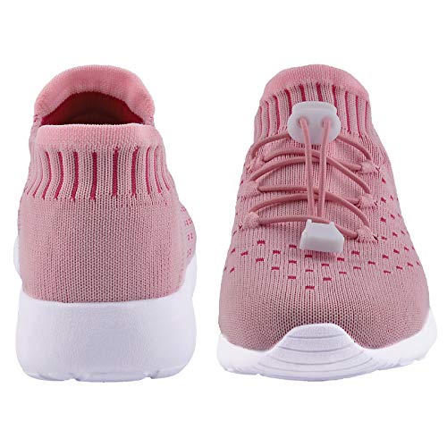 riemot Zapatillas Deportivas para Niño Niña, Zapatos para Correr Deporte al Aire Libre Running Súper Ligeras y Antideslizante Transpirables Sneakers Calzado Casual, Rosa EU 29