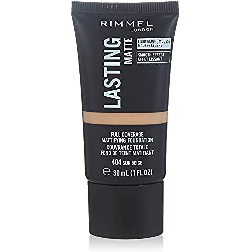 Rimmel Lasting Matte Foundation, Base de Maquillaje, Tono 404, 41.5 g