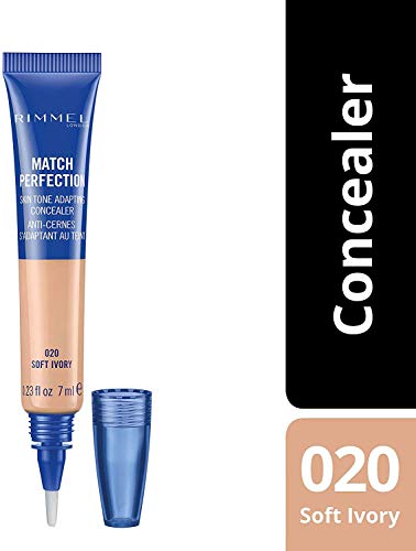 Rimmel London Match Perfection Base + Corrector, Base de maquillaje Tono 102, Corrector Tono 020