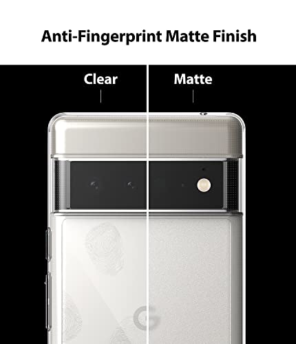 Ringke Fusion Compatible con Funda Google Pixel 6 Pro (2021) Anti Huella Dactilar Acabado Mate Agarre Cómodo, Carcasa Transparente Helada con Agujeros para Cuerda - Matte Clear