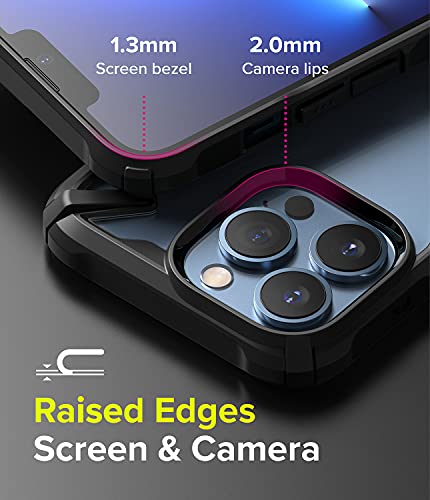 Ringke Fusion-X Compatible con Funda iPhone 13 Pro MAX, Carcasa Negra iPhone 13 Pro MAX, Parachoque Resistente Impactos, Sólida a Prueba de Choques - Black