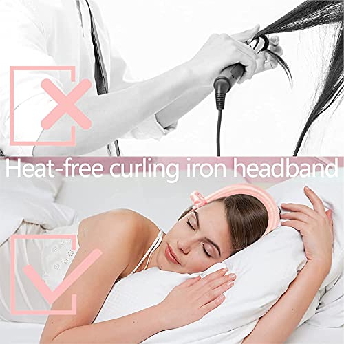 Rizador Pelo Sin Calor,Rizadores de Pelo Sin Calor Para Cabello Largo, Lazy Curler Set,Rizadores de Ondas Con Diadema Suave Para Dormir,Silk Herramientas de Peinado,para el hogar y fiestas (rosado)