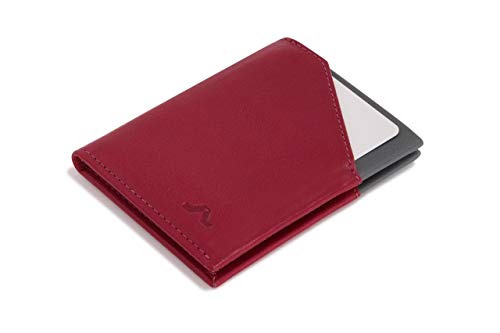 ROIK Cartera para Hombre o Mujer, con Bloqueo RFID 100% de Piel, Cuero de Vacuno, Hecho a Mano en España - Delgada para tarjeas y Billetes, Tarjetero,Color Burgundy