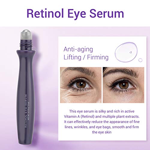 Roll ‑ On Retinol Eye Serum, Sérum Hidratante para Los Ojos, Antiarrugas, Reafirmante y Reafirmante para El Cuidado de la Piel con Ojeras, 15 Ml