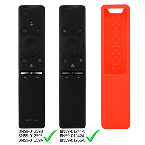 Rukoy Funda Protectora de Silicona Compatible para Samsung Smart TV Control Remoto de BN59-01241A/BN59-01242A/BN59-01260A, Anti-Slip Amigable para los niños Anti-perdida con Correa Mano