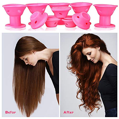 Rulos para el Pelo de Silicona 30 Pieza, Rizador Pelo Sin Calor Sin Clip Suaves Bigudies Pelo, Rulos Magicos Cuidado del Cabello Largo Rodillos Accesorios para Mujeres Herramientas de Estilo DIY