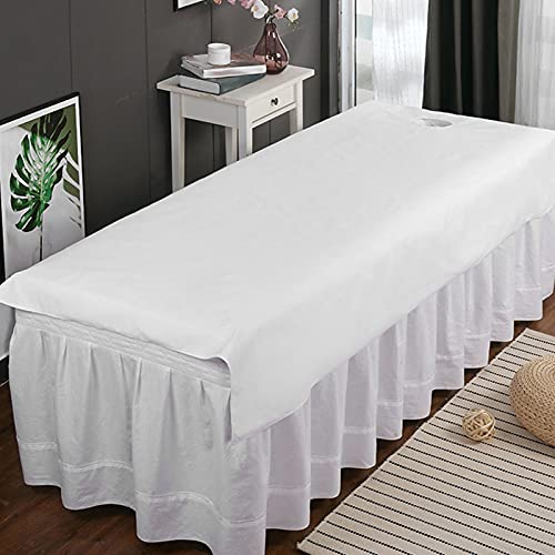 Sábanas 2 Sábanas para Masajes Sábanas para Masajes de Belleza Sábanas para Salón de Belleza Sábanas para Spa Tatuaje Mesa de Masaje Hoteles(blanco)