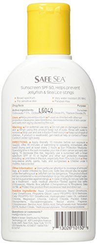 Safe Sea Anti-jellyfish Sting Protective Lotion - Sunscreen - Sunblock - Sea Lice - Jelly Fish (SPF50, 4oz Bottle) by Safe Sea