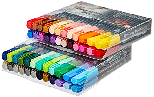 Sakura KOI Coloring Brush Set 48 - Pack de 48 rotuladores, Punta pincel