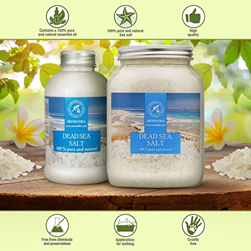 Sal del Mar Muerto 1000g - 100% Puro y Natural - 1Kg Sales del Mar Muerto - Mejor para un Buen Sueño - Alivio para el Estrés - Baño - Belleza - Relajante - Sales de Baño