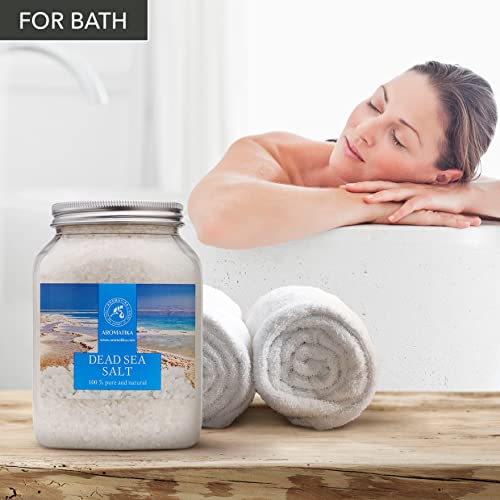 Sal del Mar Muerto 1000g - 100% Puro y Natural - 1Kg Sales del Mar Muerto - Mejor para un Buen Sueño - Alivio para el Estrés - Baño - Belleza - Relajante - Sales de Baño