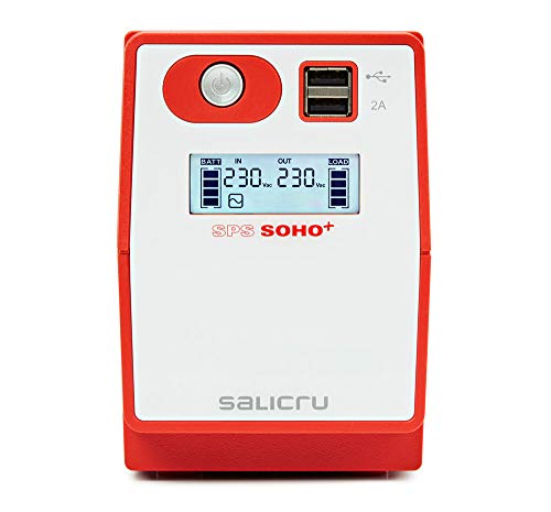 Salicru SPS.850.Soho+ - Sistema de Alimentación Ininterrumpida, Color Rojo, 850 VA