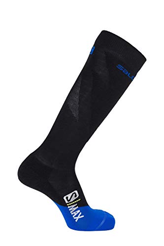 SALOMON S/MAX 1 Par de Calcetines Gruesos, Hombre, Negro/Surf The Web, L