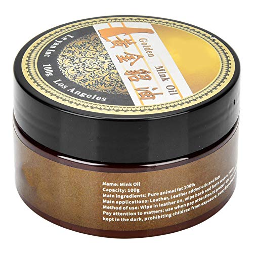 SALUTUYA 100G, Crema de Aceite de visón Artesanal de Cuero, Preserve Botas y Zapatos de Cuero, Accesorio de artesanía de Cuero