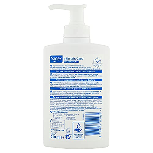 Sanex Gel de Higiene Íntima, Protección, 250ml