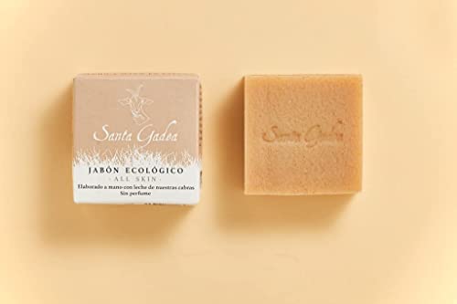 Santa Gadea All Skin 120 g | Jabón neutro ecológico | Leche de cabra y aceite de oliva | Pieles sensibles y niños | Jabon sólido 100% natural | Saponificación en frío