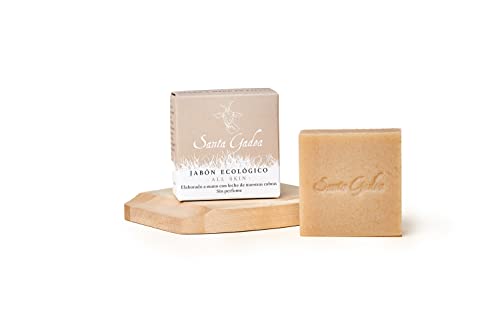 Santa Gadea All Skin 120 g | Jabón neutro ecológico | Leche de cabra y aceite de oliva | Pieles sensibles y niños | Jabon sólido 100% natural | Saponificación en frío