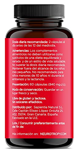 Sapientia Stamina Nootrópico 100% natural que ayuda a potenciar la MOTIVACIÓN y la ENERGÍA VITAL