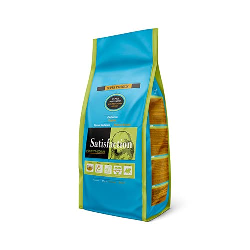 Satisfaction puppy medium 3 kg - para cachorros de razas medianas (de peso adulto 10 a 25 Kg)