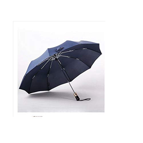 SBSNH A Prueba de Viento I Paraguas de Viaje Resistente al Viento con Teflon I Paraguas Compacto Ligero I Mini Umbrella Paraguas Plegable portátil for Hombres de Mujeres (Negro ， Azul)