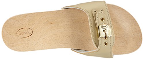 Scholl PESCURA Flat sand - Zuecos adultos unisex, Beige (sand), 42