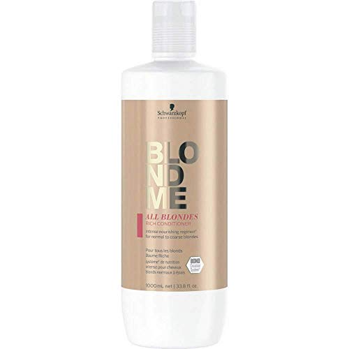 Schwarzkopf Blondme Keratin Restore All Blondes Rich Acondicionador Ml Único Acondicionador1000ML, 1 l (Paquete de 1)