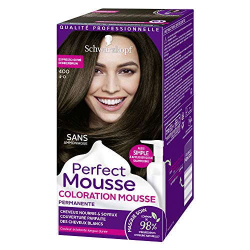 Schwarzkopf Perfect Mousse – Coloración permanente – Espresso esmerilado 400