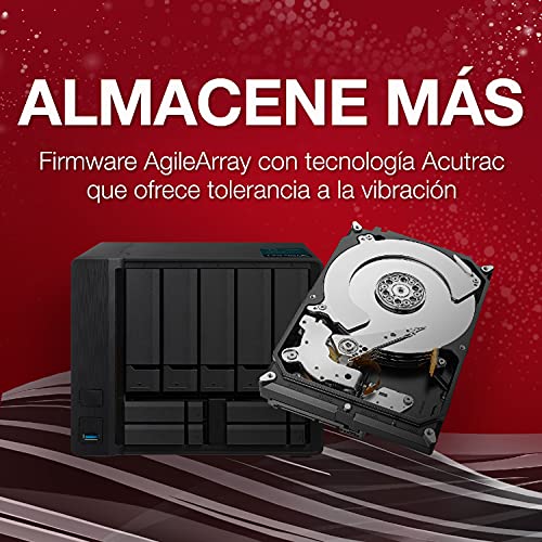 Seagate IronWolf, 4 TB, NAS, Disco duro interno, HDD, CMR 3,5" SATA 6 GB/s, 5900 RPM, caché de 64 MB para almacenamiento conectado a red RAID, 3 años de Rescue, Paquete Abre-fácil (ST4000VNZ08)