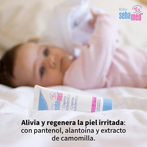 Sebamed Baby Crema Balsámica - 50ml Prevención de la dermatitis del pañal, Cuidado intensivo y protección para la piel del bebé, Protección frente al frío, Para la piel muy sensible, seca y atópica