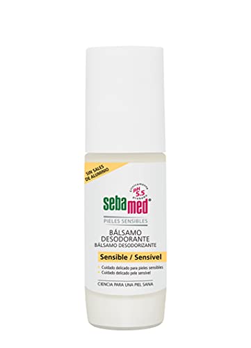 Sebamed Roll-on Bálsamo Desodorante 50 ml, para piel sensible, sin sales de aluminio, cuidado delicado para piel sensible