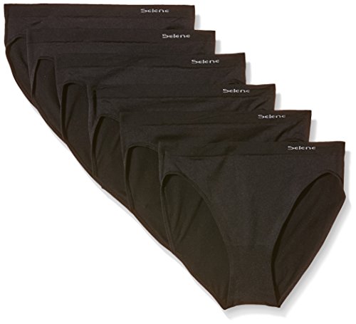 Selene Braguita Bikini Sin Costuras Pack 6, color negro, talla M